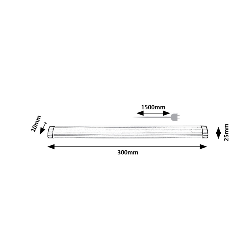 Rabalux - iluminação para armário de cozinha LED/3W/230V 4000K 30 cm