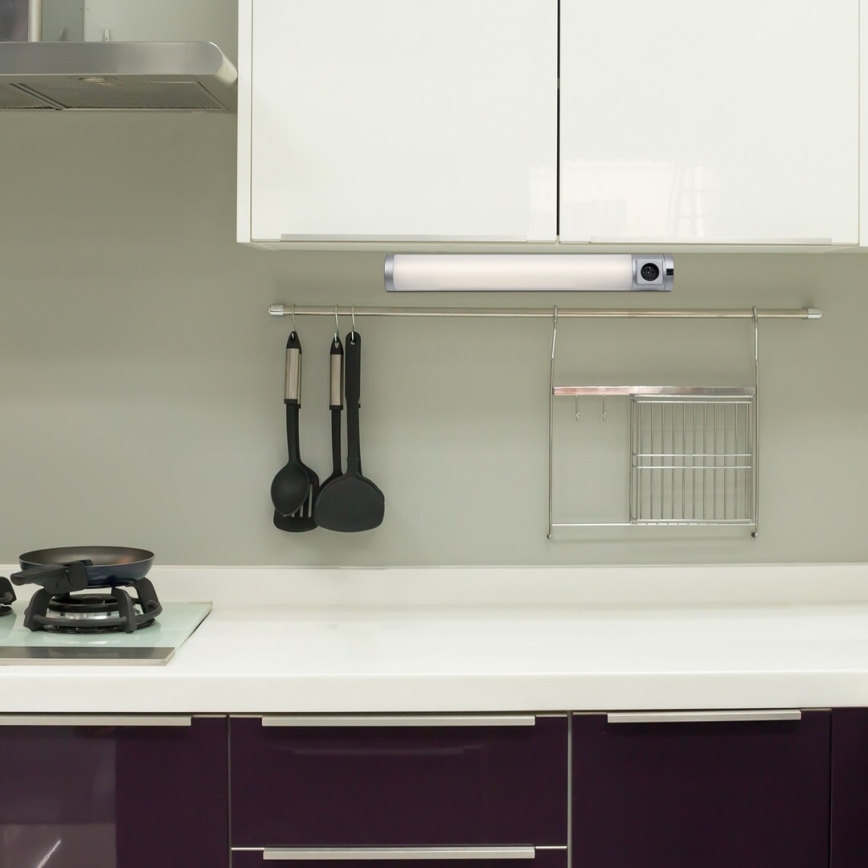 Rabalux - Iluminação para armário de cozinha LED com gaveta LED/8W/230V 4000K 68 cm prateado