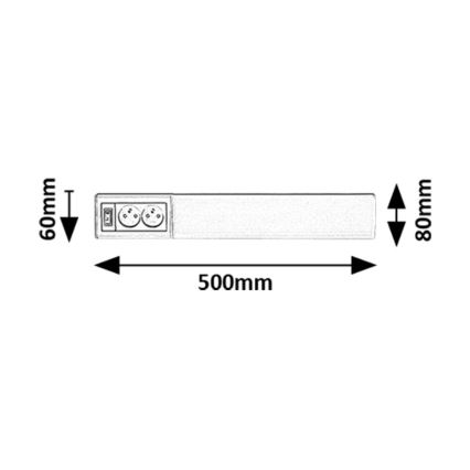 Rabalux - Iluminação para armário de cozinha LED com gavetas LED/10W/230V 4000K 50 cm branco