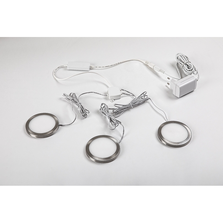 Rabalux - CONJUNTO 3x Luzes LED para armário com regulação 3xLED/1W/230V 4000K