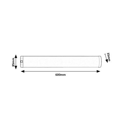 Rabalux - Iluminação para armário de cozinha LED LED/8W/230V 4000K 60 cm cromado mate