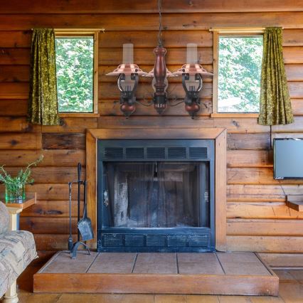 Rabalux - Candelabro suspenso 3xE14/40W/230V nogueira