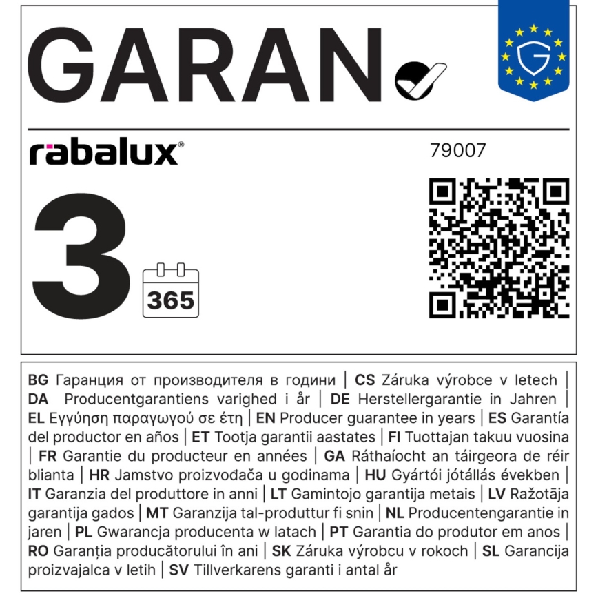 Rabalux - Lâmpada LED T30 E27/5W/230V 3000K