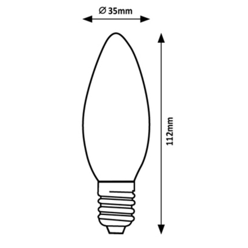 Rabalux - Lâmpada LED C35 E14/2W/230V 4000K Classe energética A