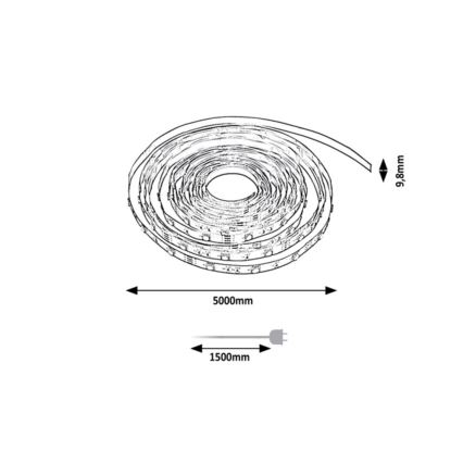 Rabalux - Fita LED RGBW Regulável LED/21W/230V 5 m IP67 + comando à distância