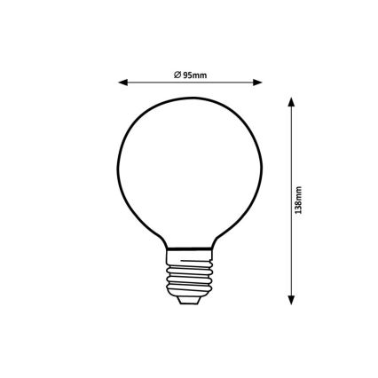 Rabalux - Lâmpada LED FILAMENT G95 E27/7W/230V 4000K