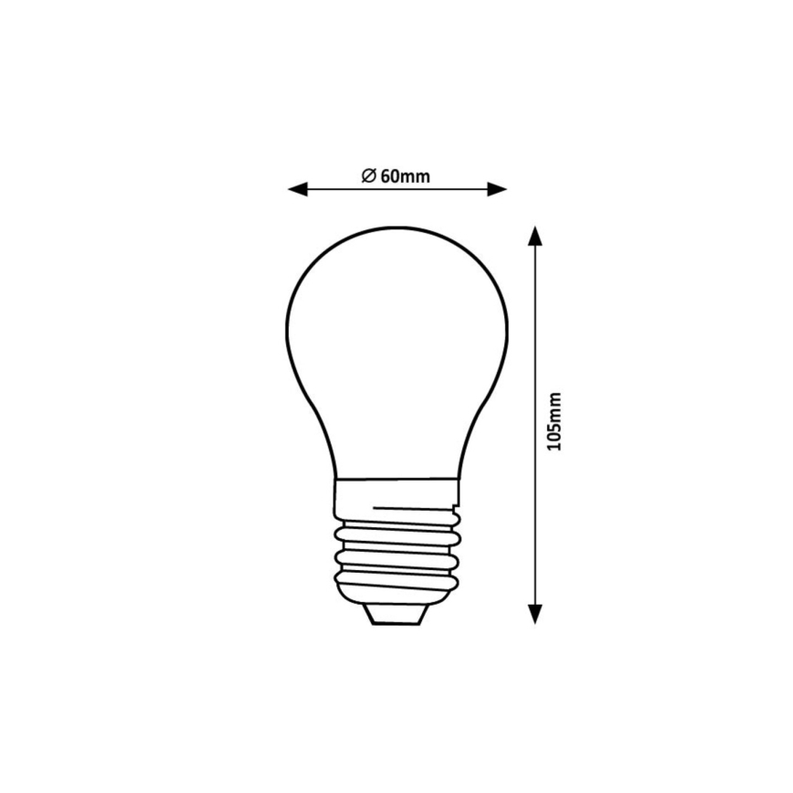 Rabalux - Lâmpada LED FILAMENT A60 E27/4W/230V 3000K Classe energética A
