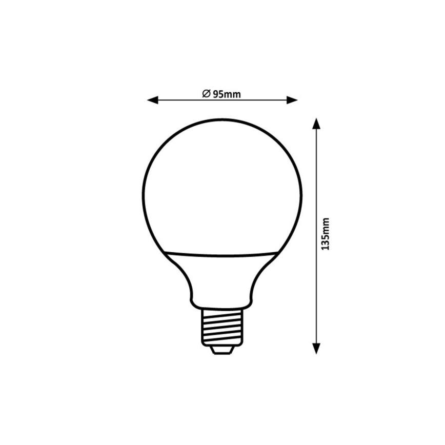 Rabalux - Lâmpada LED SMD G95/15W/230V 4000K
