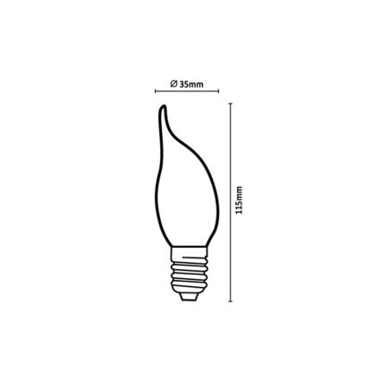 Rabalux - LED Lâmpada FILAMENT CF35 E14/6W/230V 3000K