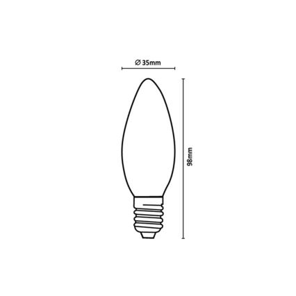 Rabalux - Lâmpada LED FILAMENT C35 E14/4W/230V 4000K