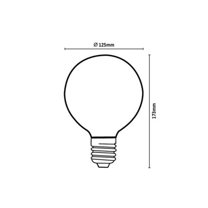 Rabalux - Lâmpada LED FILAMENT G125 E27/6W/230V 3000K