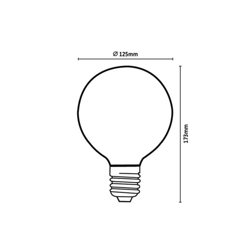Rabalux - Lâmpada LED FILAMENT G125 E27/6W/230V 4000K