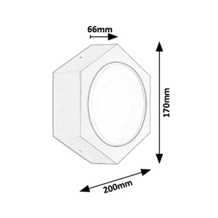 Rabalux - Luz de parede LED de exterior LED/9W/230V IP54 680lm 3000K