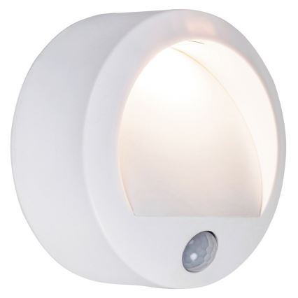 Rabalux - Luz de parede LED de exterior com sensor LED/1,5W/3xAA branco IP44