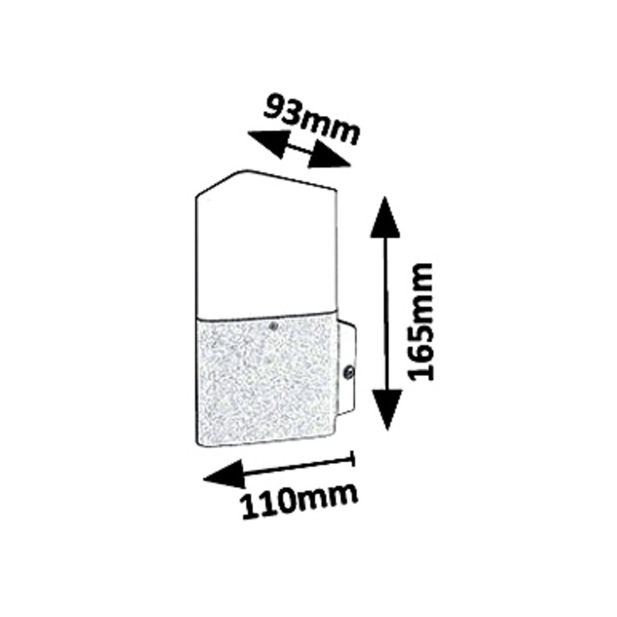 Rabalux 7988 - Luz de parede de exterior ZADAR 1xE27/15W/230V IP44