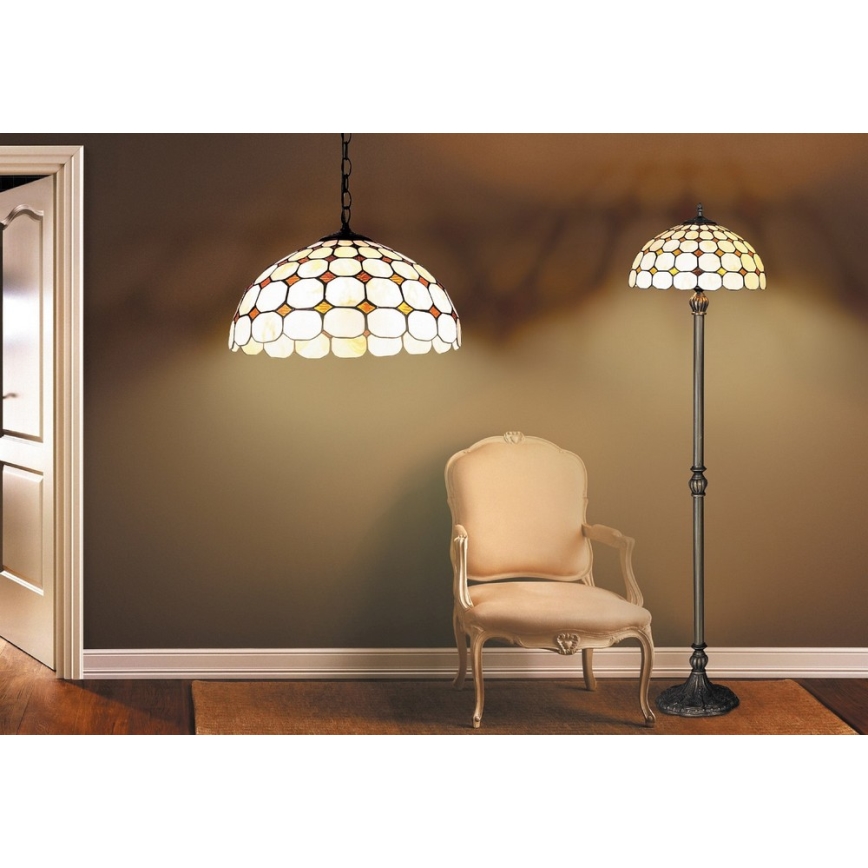 Rabalux - Candelabro suspenso de vitral Tiffany 2xE27/60W/230V