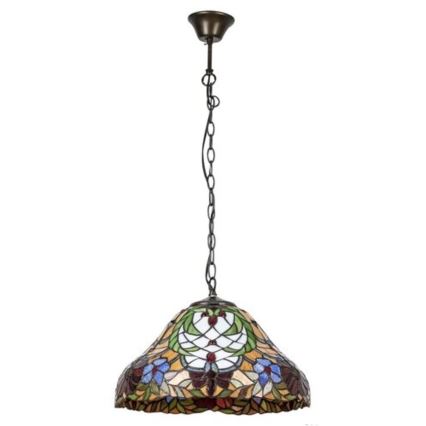 Rabalux - Candelabro em vitral Tiffany 2xE27/60W/230V