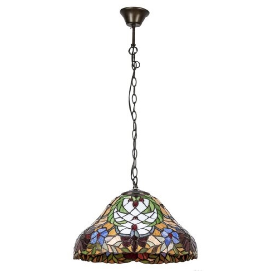 Rabalux - Candelabro em vitral Tiffany 2xE27/60W/230V