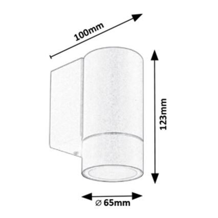 Rabalux - Luz de parede de exterior 1xGU10/10W/230V IP54 branco