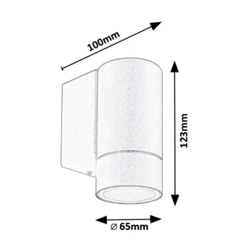 Rabalux - Luz de parede de exterior 1xGU10/10W/230V IP54 branco