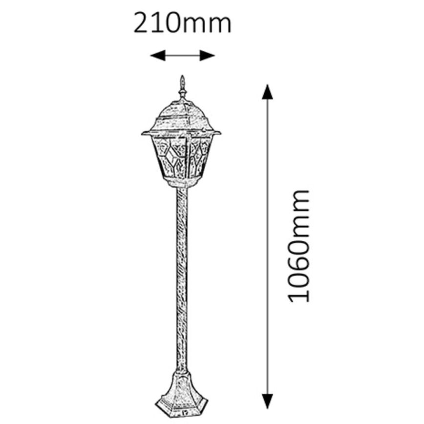 Rabalux - Lâmpada exterior 1xE27/60W/230V