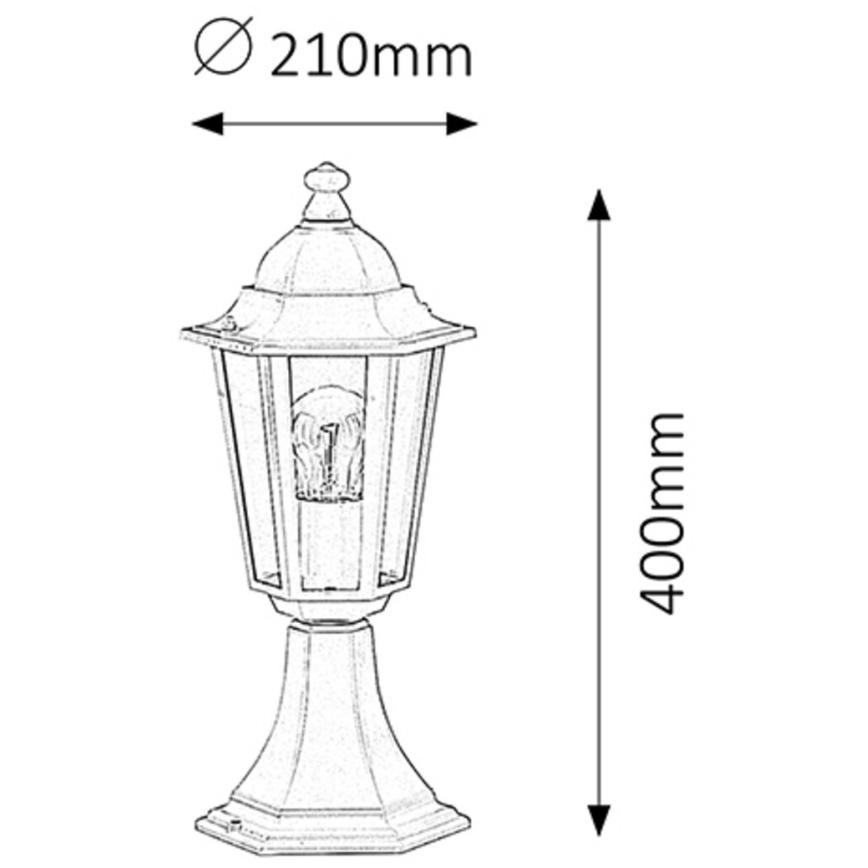 Rabalux - Candeeiro de exterior 1xE27/60W/230V