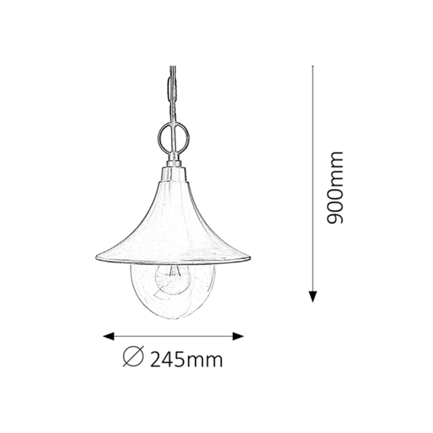 Rabalux - Lustre de exterior 1xE27/100W/230V IP44