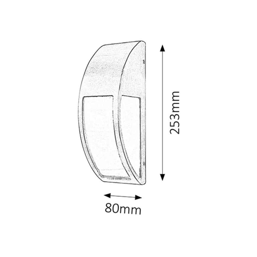 Rabalux - Luz de parede de exterior 1xE27/40W/230V IP44