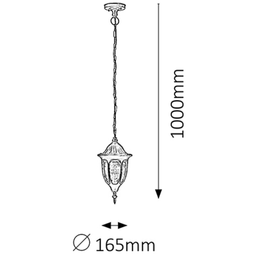 Rabalux - Lustre de exterior 1xE27/60W/230V