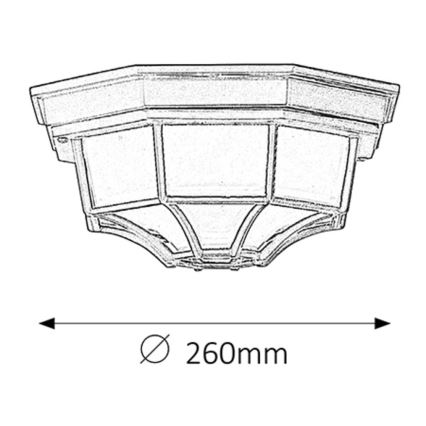 Rabalux - Candeeiro de teto exterior 1xE27/100W/230V IP44 preto