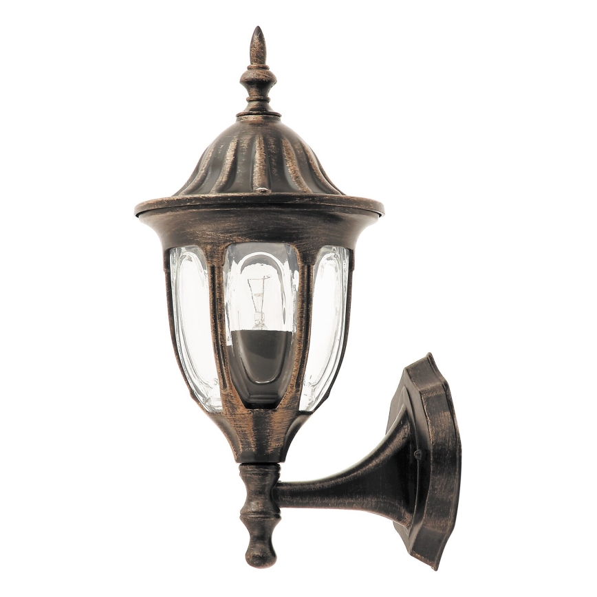 Rabalux - Aplique de parede para exterior 1xE27/60W/230V IP43 dourado/pátina/preto