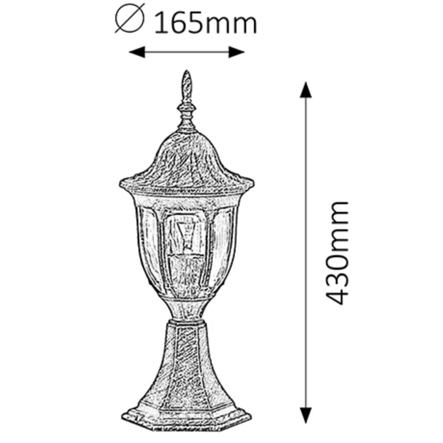 Rabalux - Candeeiro de exterior 1xE27/60W/230V