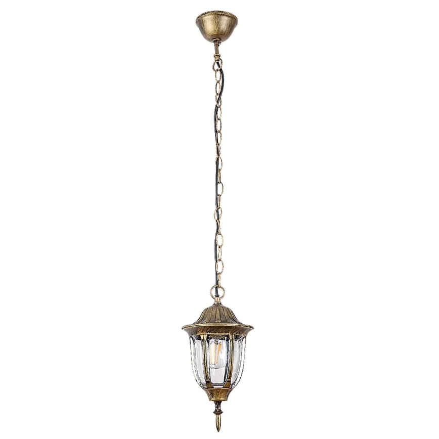 Rabalux - Lustre de exterior 1xE27/60W/230V IP43 dourado/pátina/preto