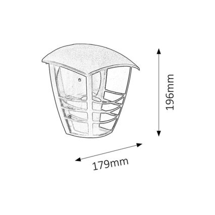 Rabalux - Luz de parede de exterior 1xE27/60W/230V IP44