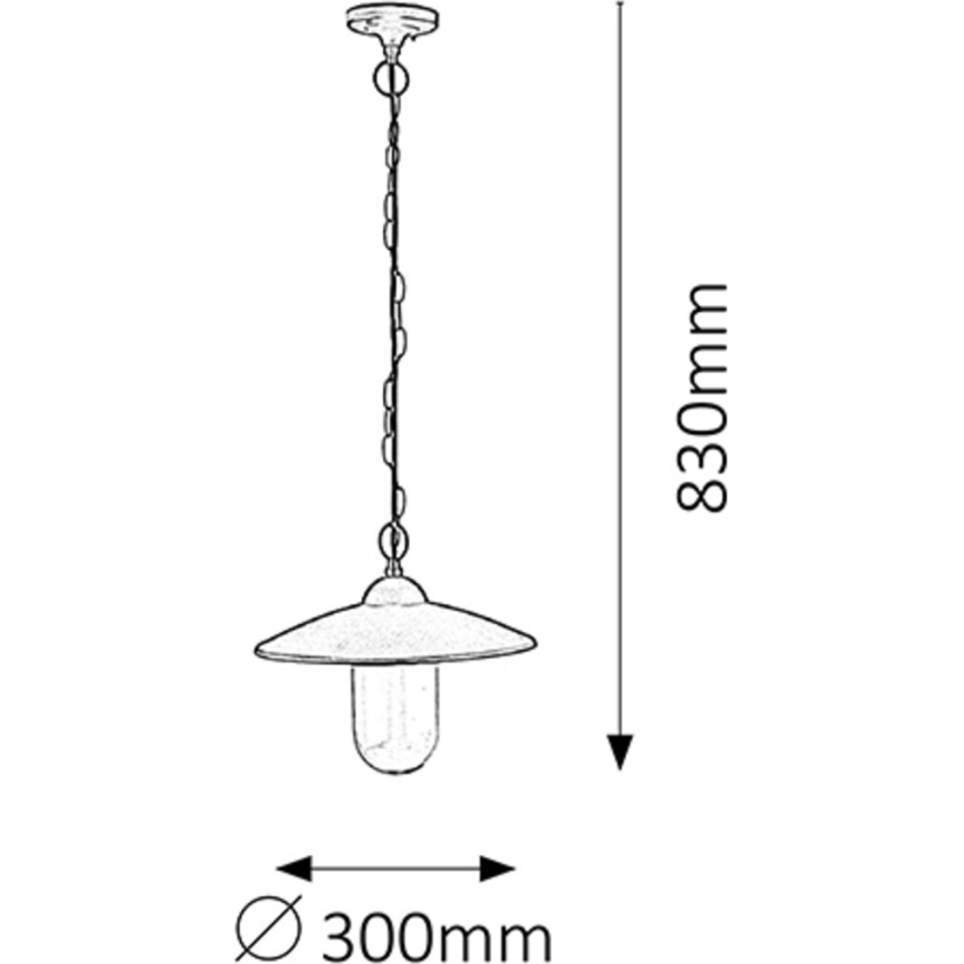 Rabalux - Luz pendente de exterior 1xE27/60W IP44