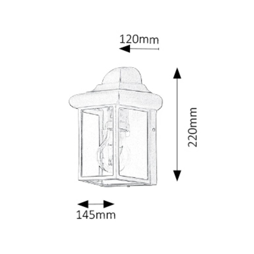 Rabalux - Luz de parede de exterior 1xE27/60W/230V IP43 branco
