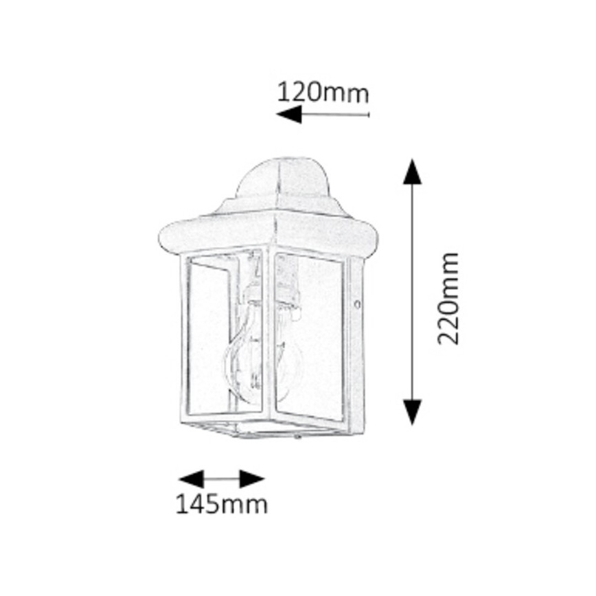 Rabalux - Luz de parede de exterior 1xE27/60W/230V IP43