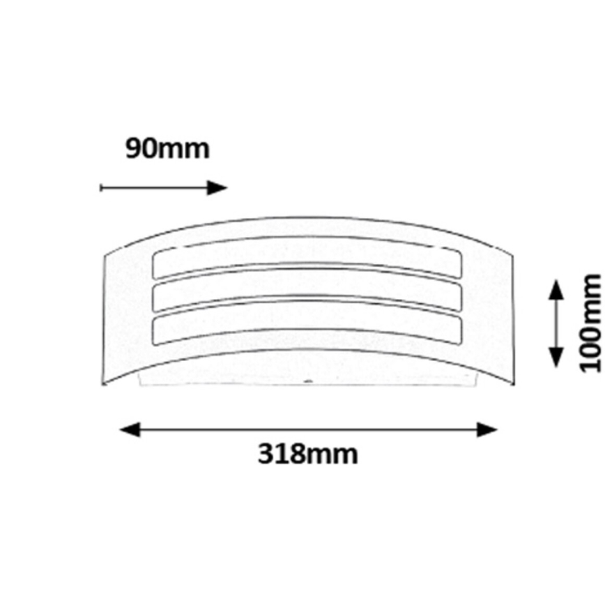 Rabalux - Luz de parede de exterior 1xE27/14W IP44
