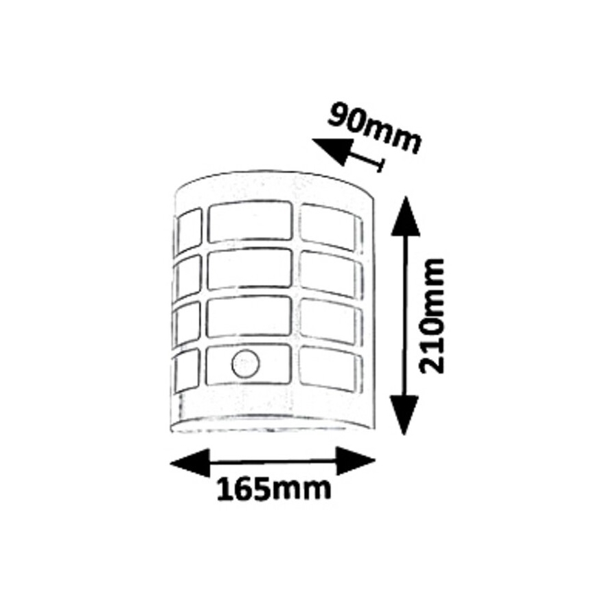 Rabalux 8800 - Luz de parede de exterior com sensor SEVILLA 1xE27/11W/230V IP44