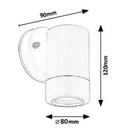 Rabalux - Luz de parede de exterior 1xGU10/10W/230V branco IP44