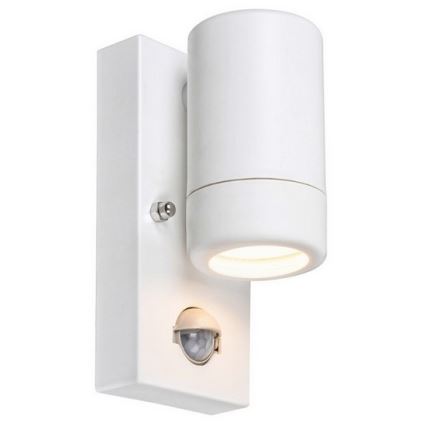 Rabalux - Iluminação de parede exterior com sensor 1xGU10/10W/230V branco IP44