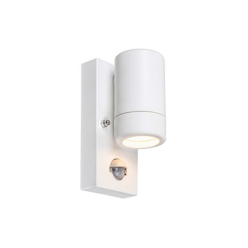 Rabalux - Iluminação de parede exterior com sensor 1xGU10/10W/230V branco IP44