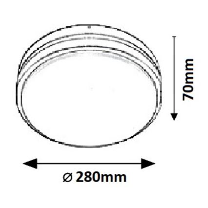 Rabalux - Candeeiro de teto LED para exterior HAMBURG LED/12W/230V IP44