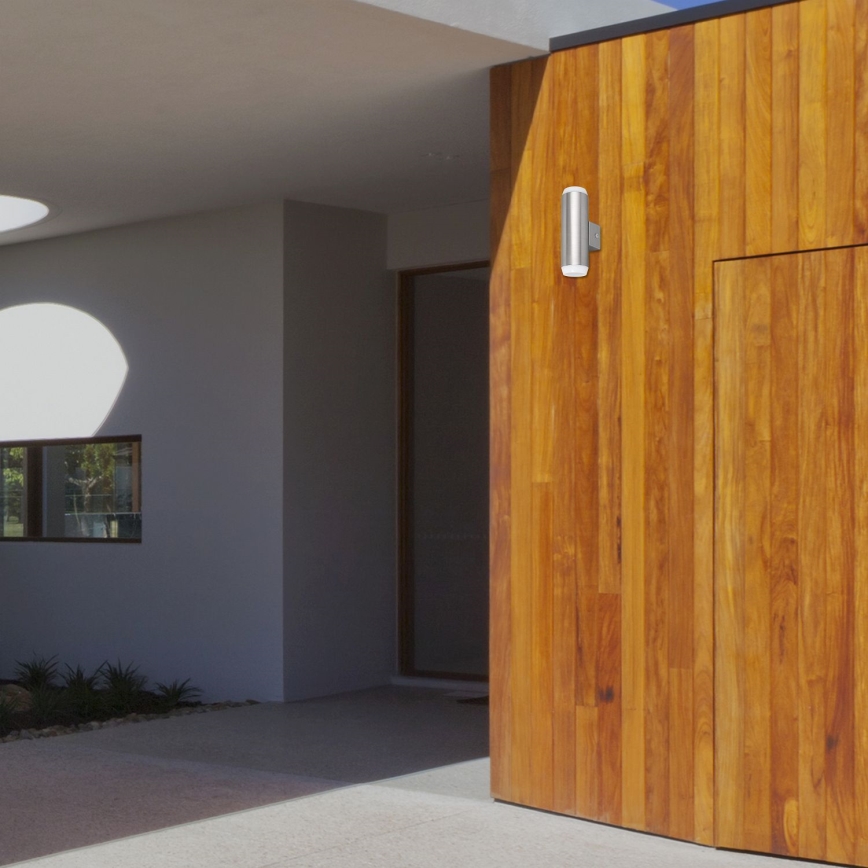 Rabalux - Iluminação de parede exterior LED 2xLED/4W/230V saténový cromado mate IP44