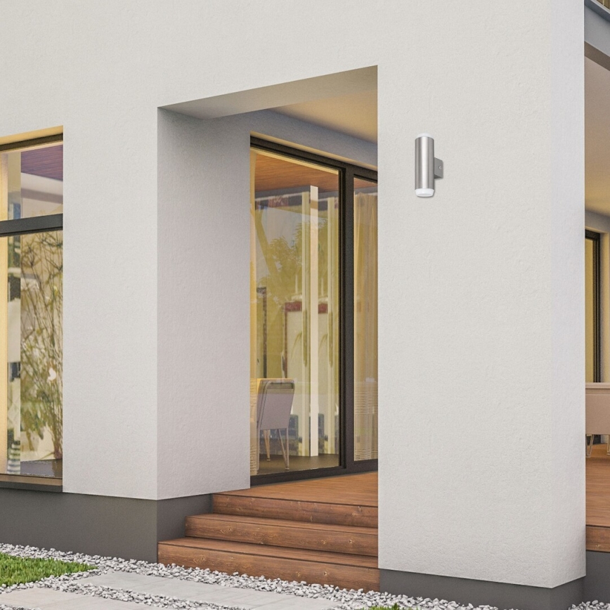 Rabalux - Iluminação de parede exterior LED 2xLED/4W/230V saténový cromado mate IP44