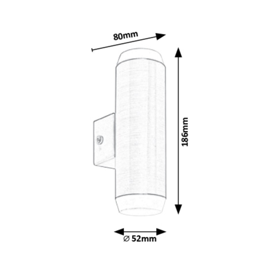 Rabalux - Luz de parede LED de exterior 2xLED/4W/230V bronze IP44