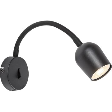 Rabalux - Aplique de parede direcionável 1xGU10/15W/230V preto