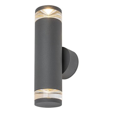 Rabalux - Aplique de parede exterior 2xGU10/10W/230V IP54 antracite