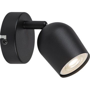 Rabalux - Aplique de parede orientável 1xGU10/15W/230V preto