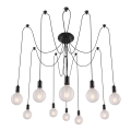Rabalux - Candeeiro 10xE27/60W/230V aranha preto
